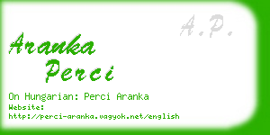 aranka perci business card